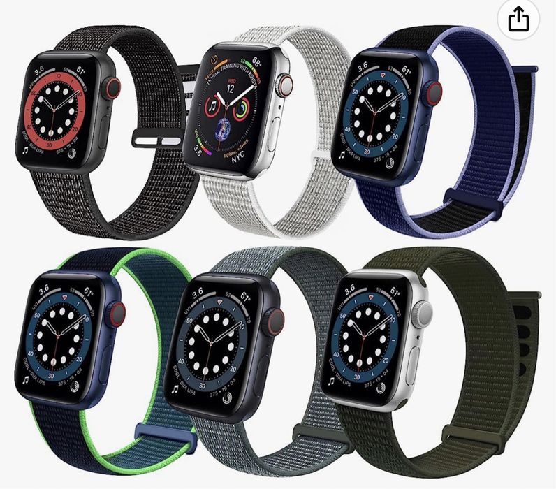Curea Incarcator Ceas Appple Watch Material Sintetic Diferite Culori