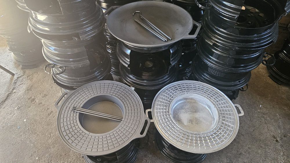 Sobă grădină / pirostrie din jante auto