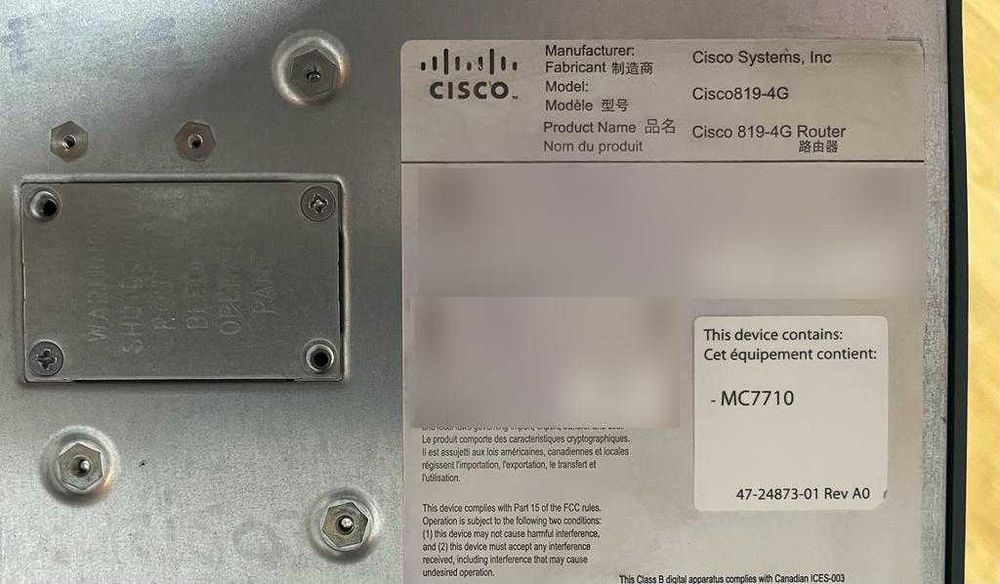 Cisco C819G-4G-G-K9 (revision 6.0)
