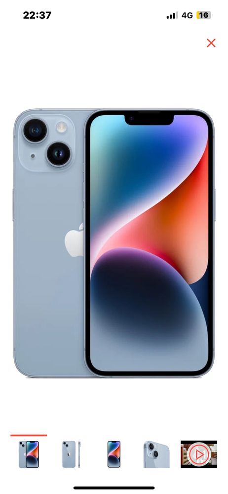 iPhone 14 , голубого цвета
