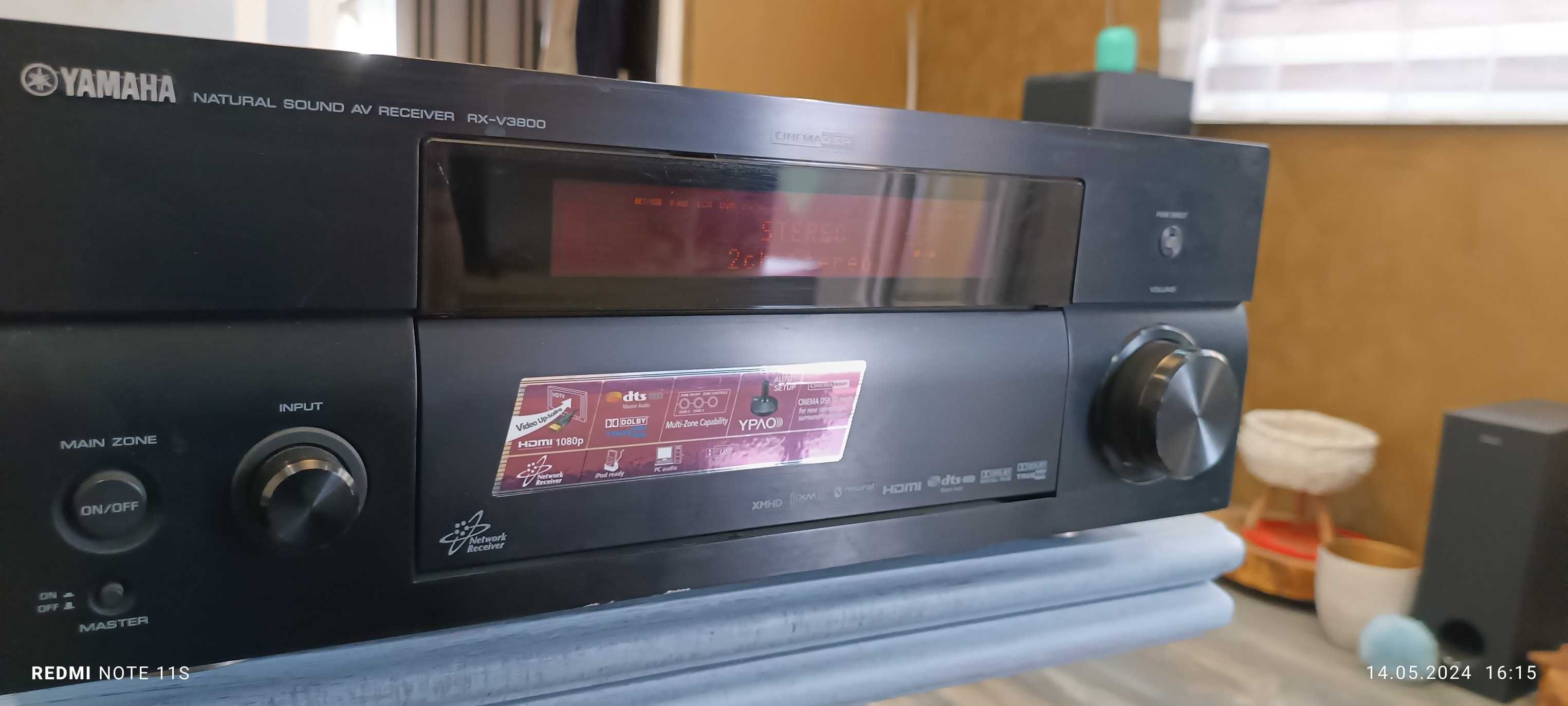 Yamaha Rx-v3800 7.1 Channel Surround Sound AV Receiver