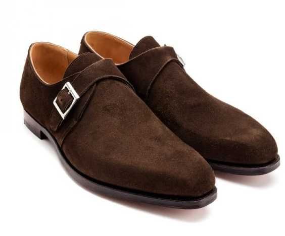 Pantofi de lux 42 42.5 43 monk GREVE NOI lucrati manual piele naturala