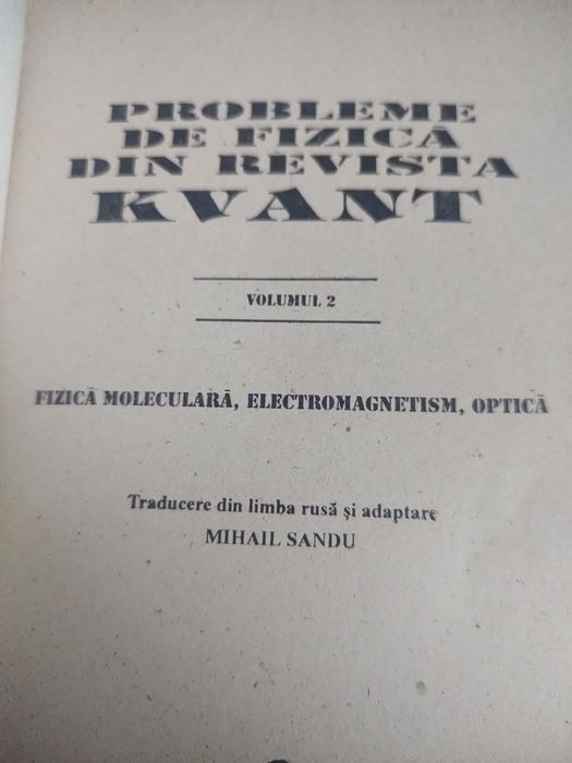 Probleme de fizica din revista Kvant