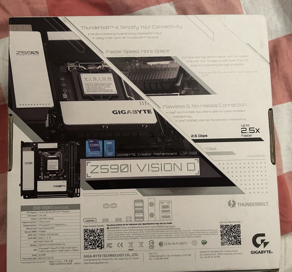 Placa de baza Gigabyte z590i Vision D