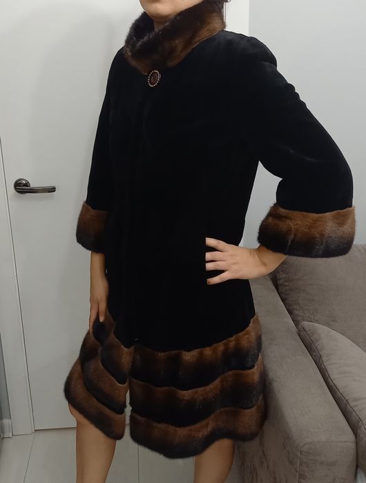 Норковая шуба, стриженная норка