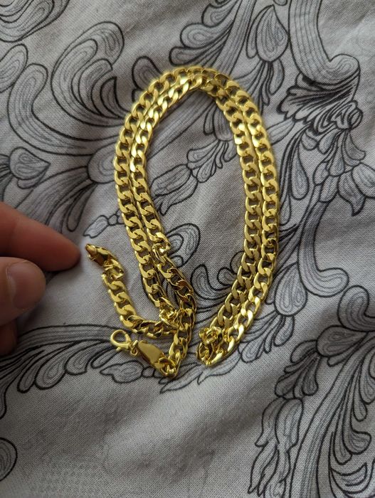 Златен ланец от медицинско злато(мед. стомана)Нов !70 см дължина 55 гр