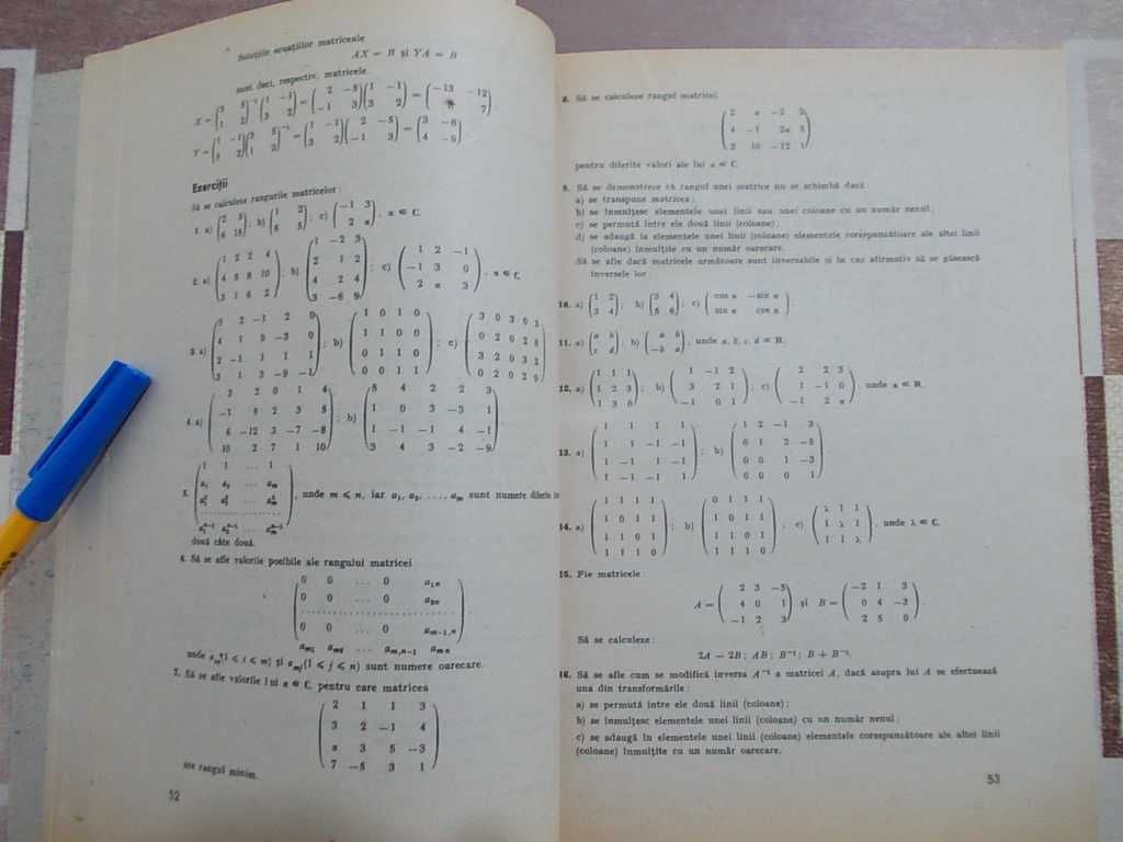 Manual matematica: Algebra superioara - cls. XI