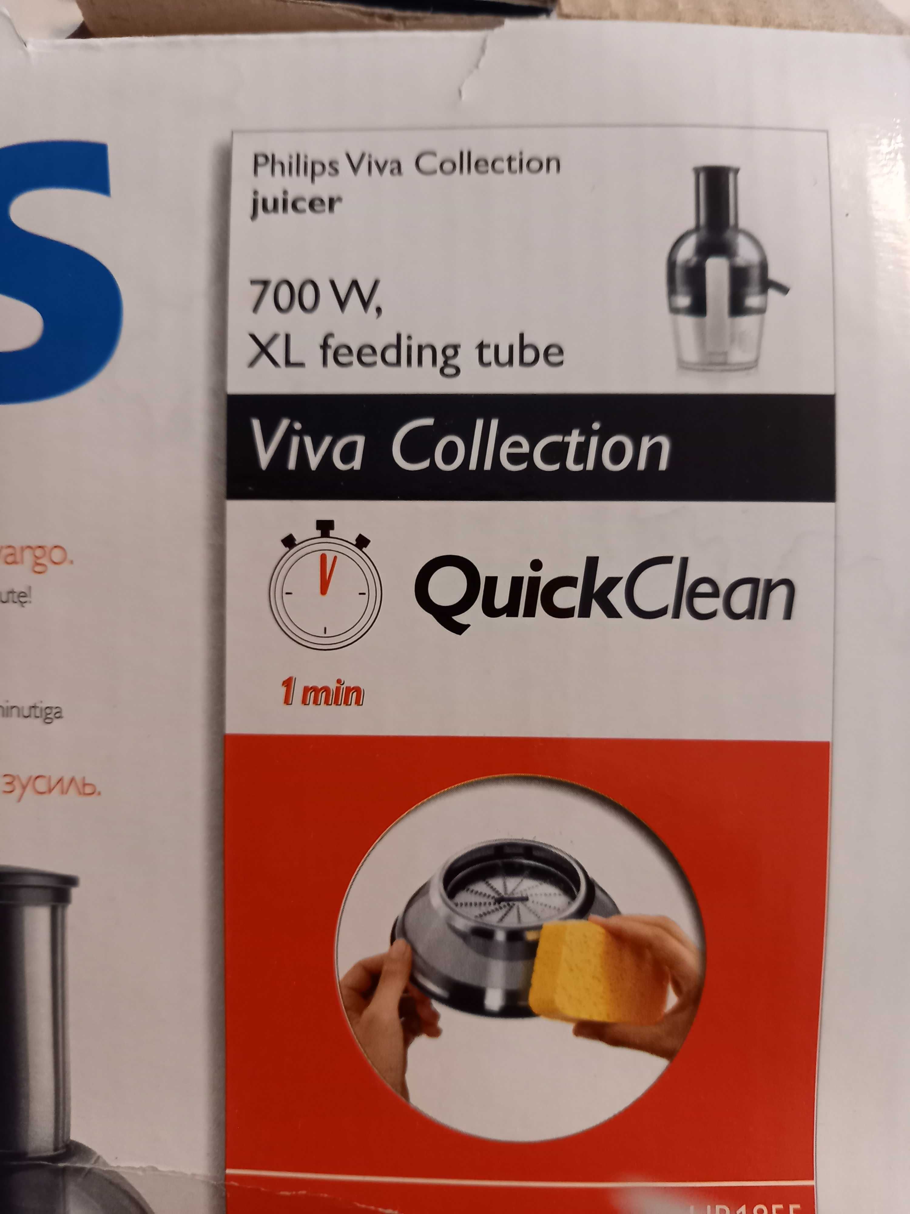 Storcator fructe si legume Philips 2 l 700w Viva Collection QuickClean