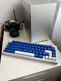 Tastatura custom Aluminiu, Gasket, GMK Classic Blue, Gateron G Pro V3