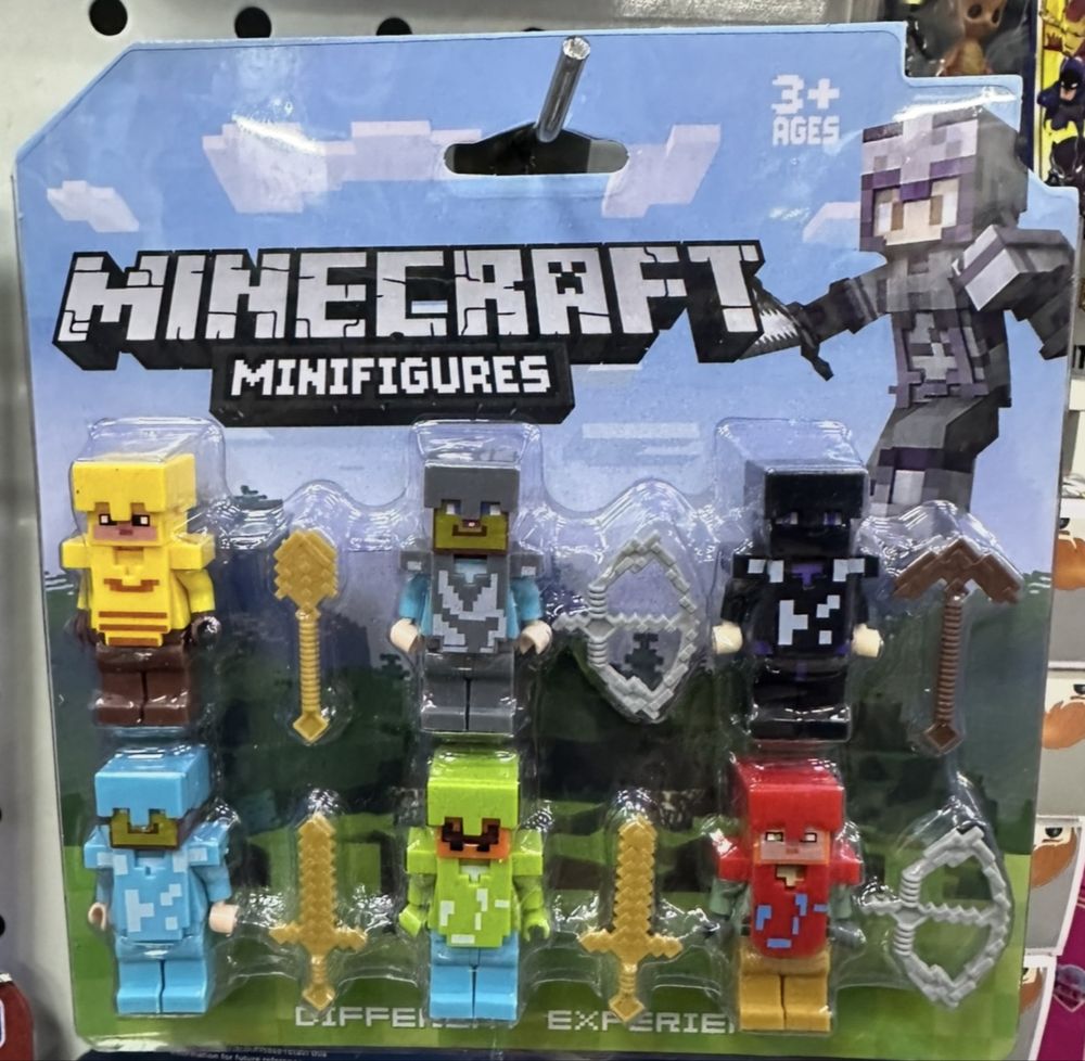 Комплект 6 фигурки с оръжия Майнкрафт, Minecraft фигурки