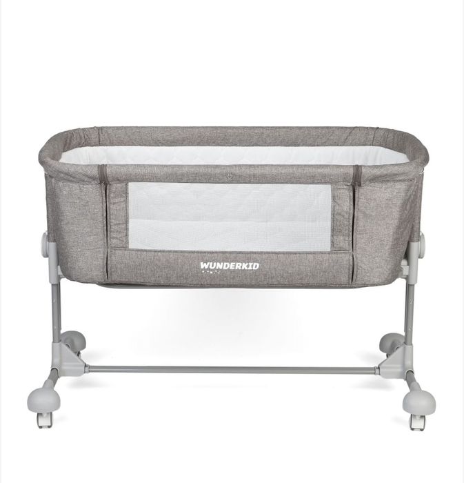 Бебешко легло 2in1 co-sleeper Wunderkid - Sweet Dreams, сив