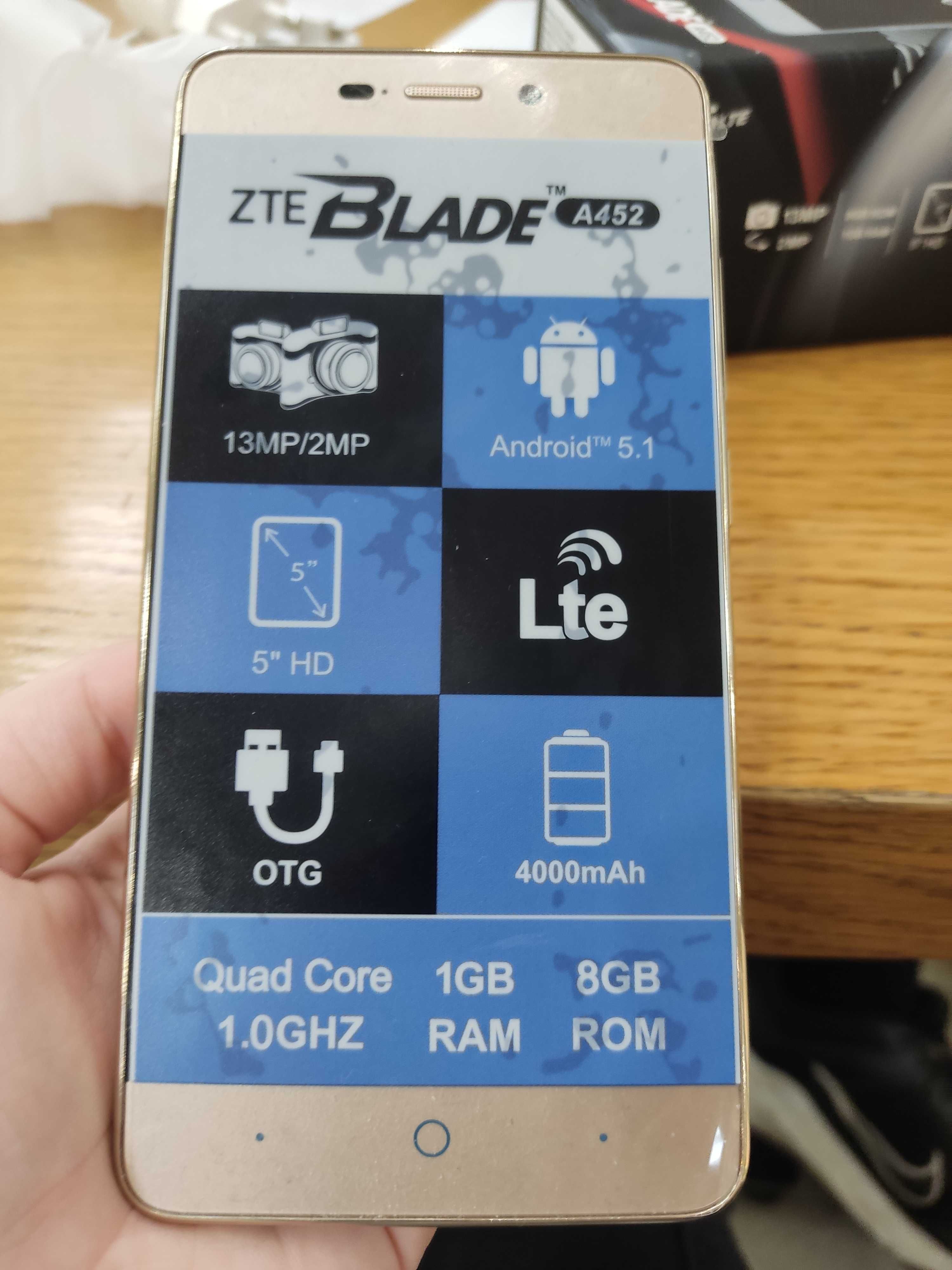 Мобилен телефон ZTE Blade A452 неупотребяван