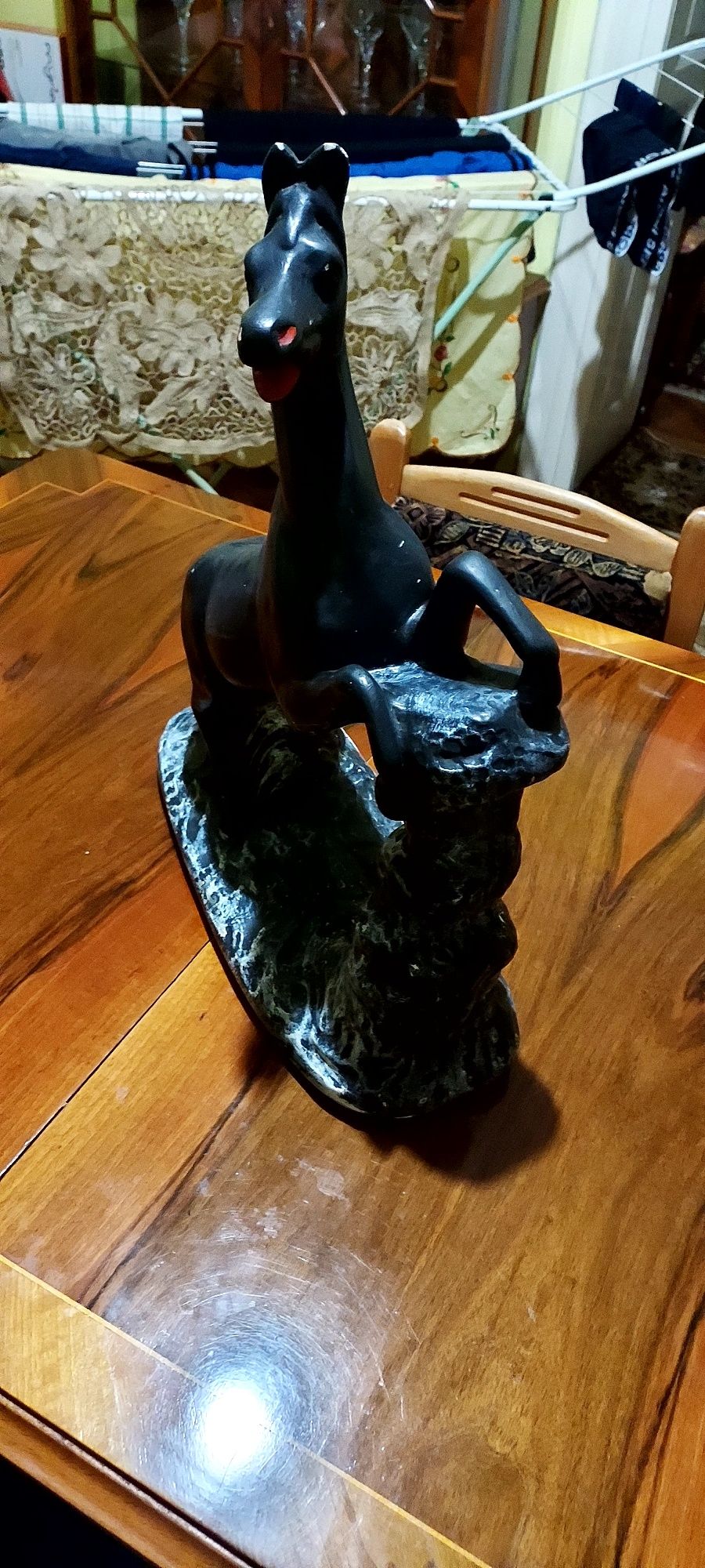 Sculptură ceramică cal negru