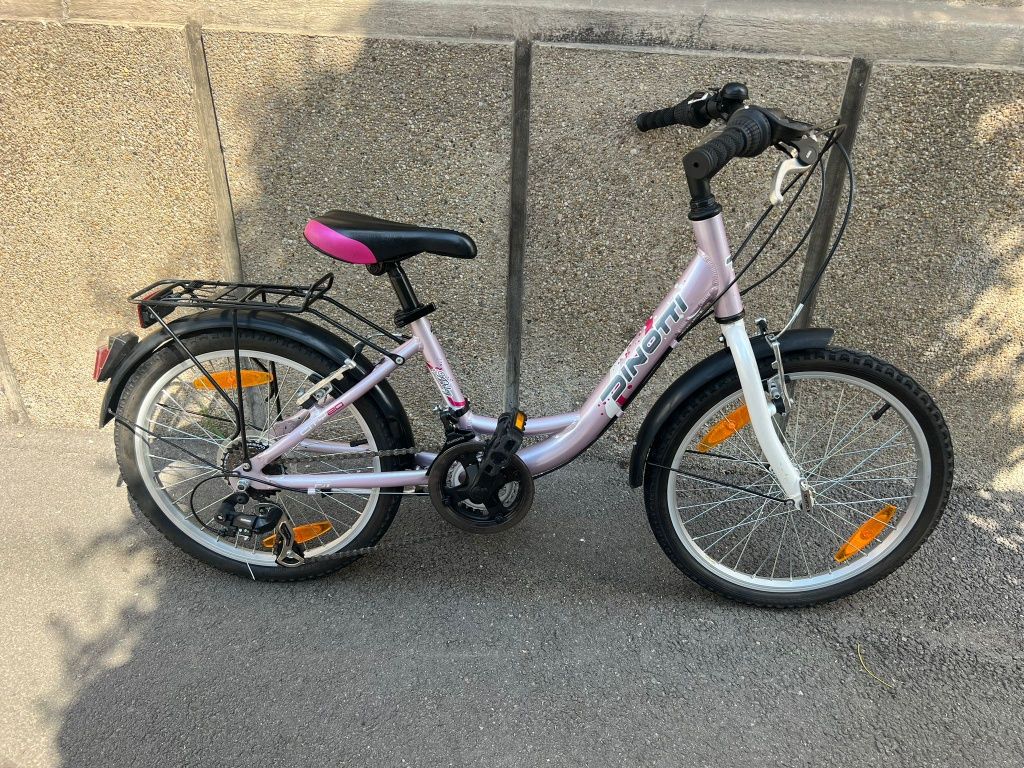 Bicicleta copii (fete) marca Dinotti roti pe 20" ca si noua !