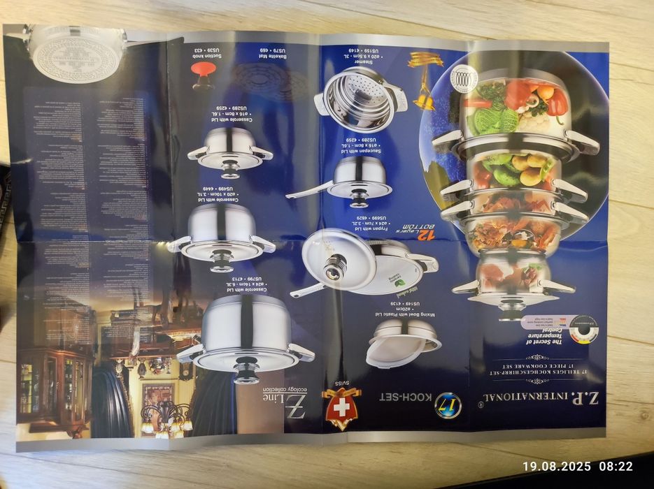 Set vase gătit original ZP Elvetia+tacamuri Italia - editii limitate !