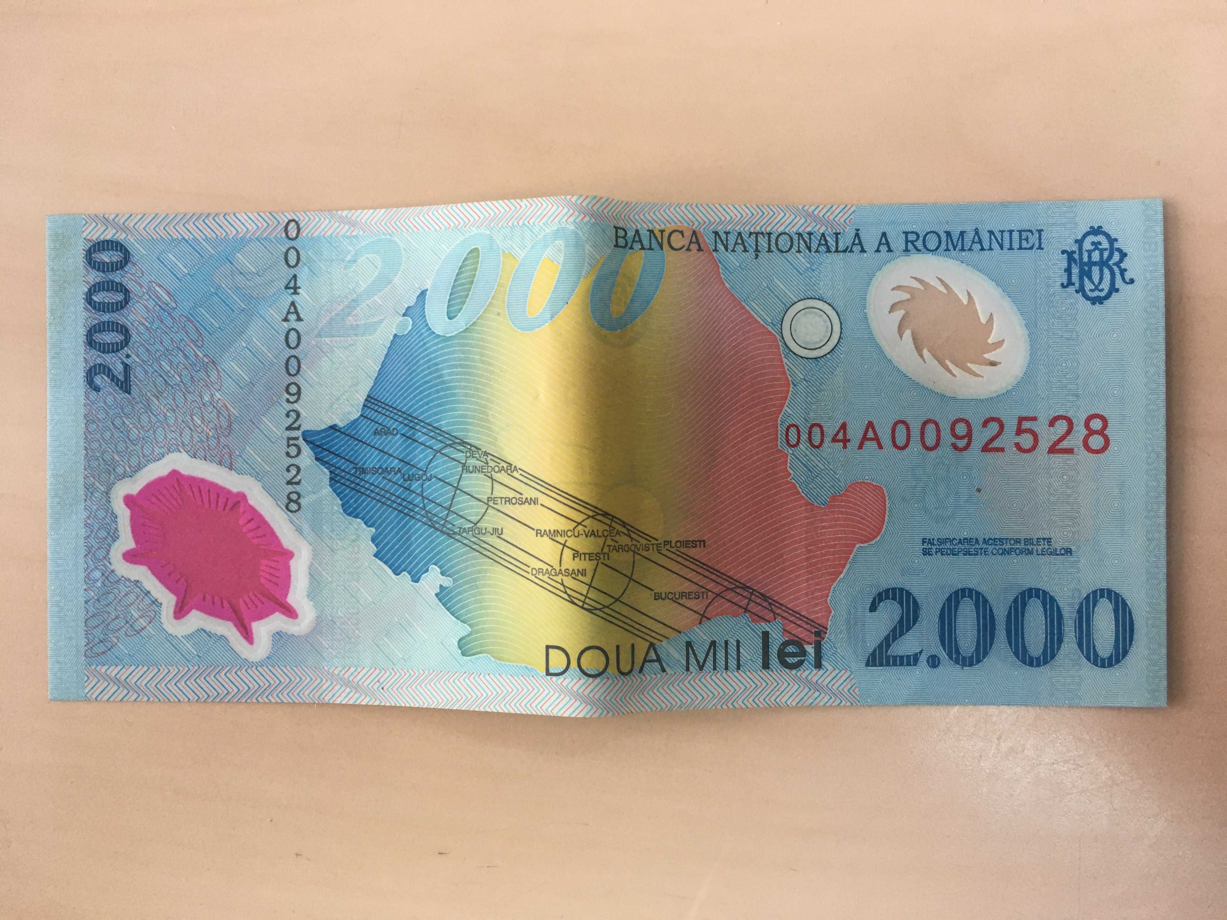 Bancnota 2000 Lei cu Eclipsa