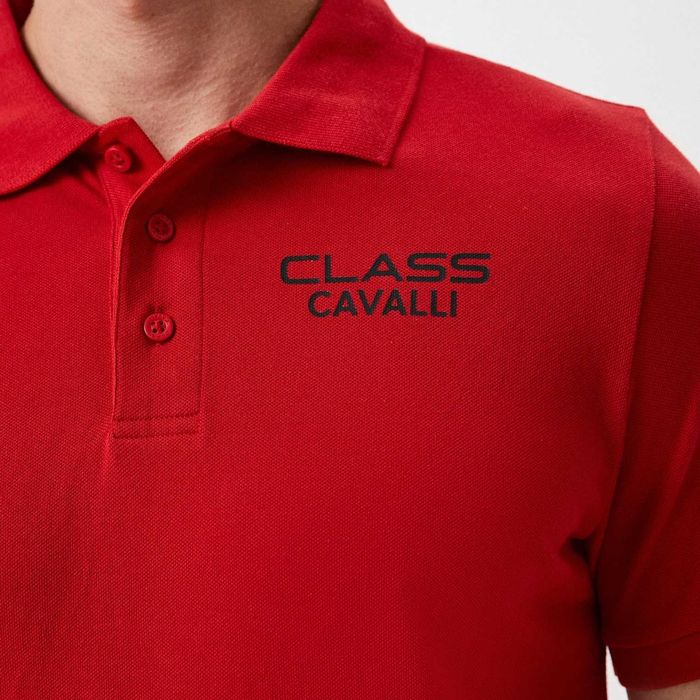 Оригинална мъжка поло тениска Cavalli Class OXT60H-JD060_ROSSO !!!