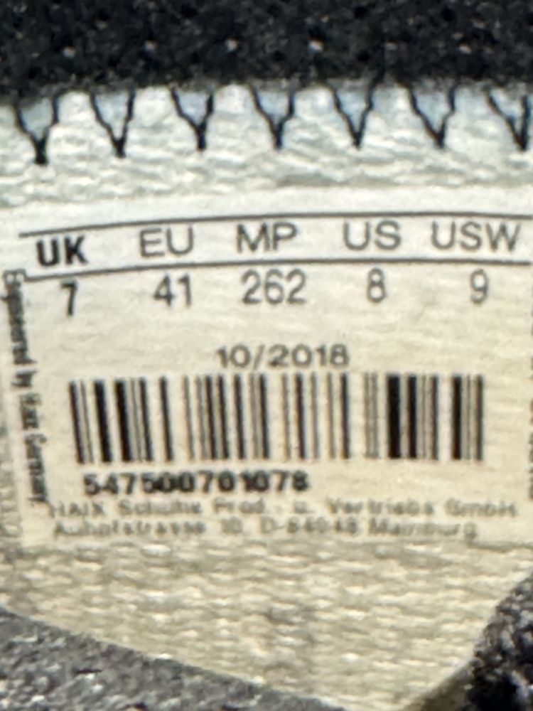 Работни обувки с метално бомбе HAIX GORE-TEX .Номер 41