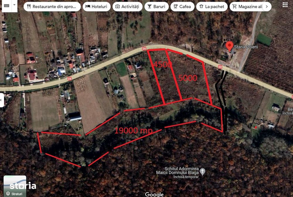 Teren 19000 mp Stana Poieni langa padure si utilitati