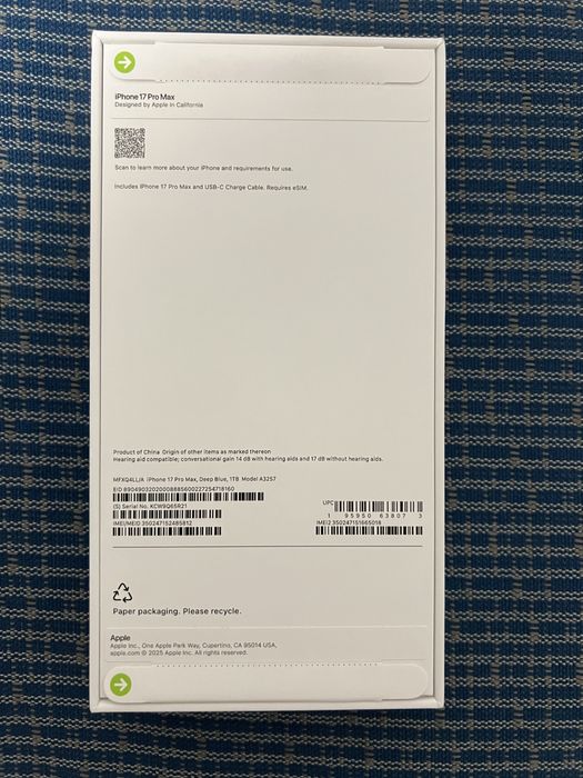 Iphone 17 ProMax, 1TB, NOU
