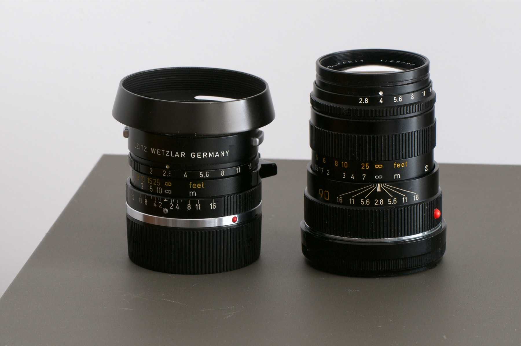 Obiective Leica Summicron M 35/2 , Tele-Elmarit M 90/2,8.