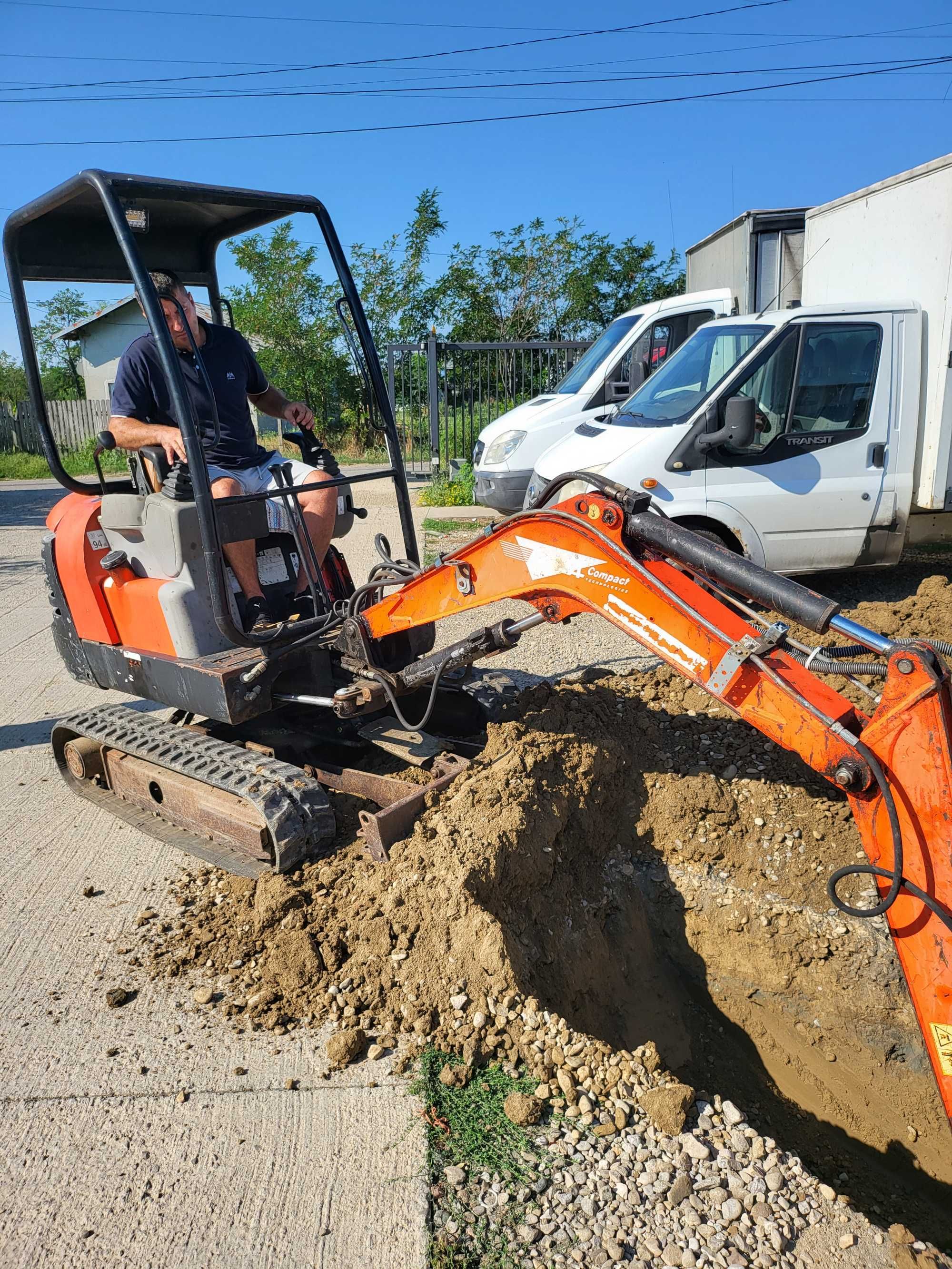 Montaj fose septice săpături și amenajări cu miniexcavator
