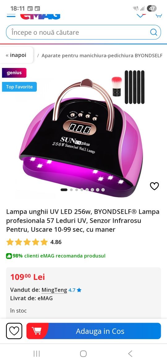 Lampa UV unghii Sun C4 plus
