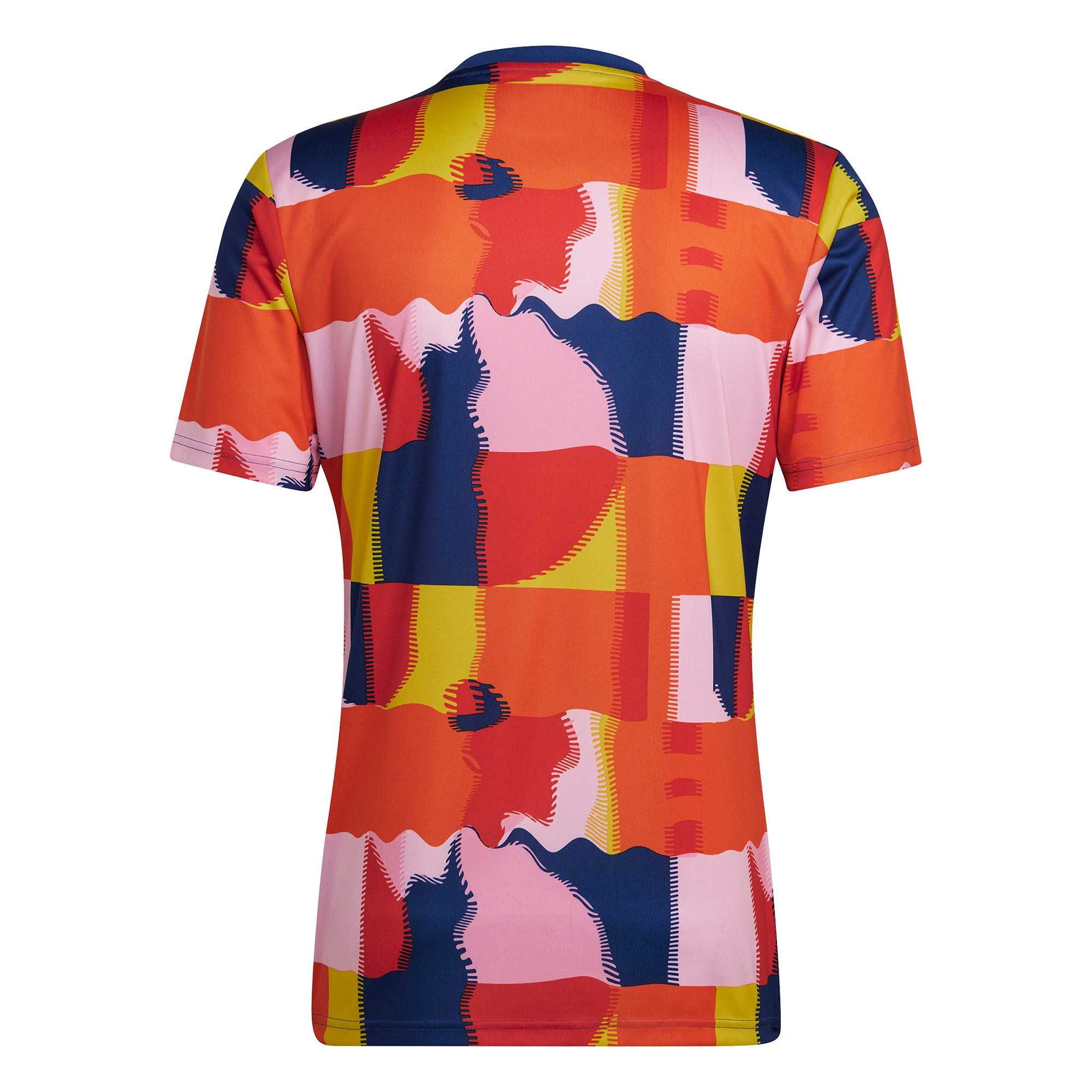 tricou adidas prematch BELGIUM marime XL sigilat multicolor poliester