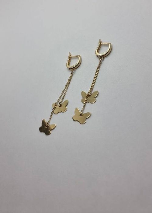 Золотые серьги браслет