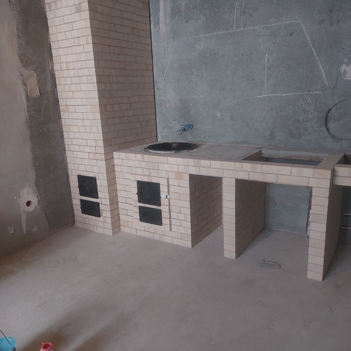 Барбекю, летняя кухня, камен