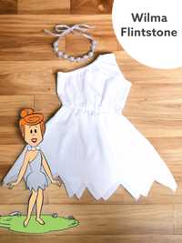 Costum Wilma Flintstone rochiță carnaval halloween serbare made în Rom