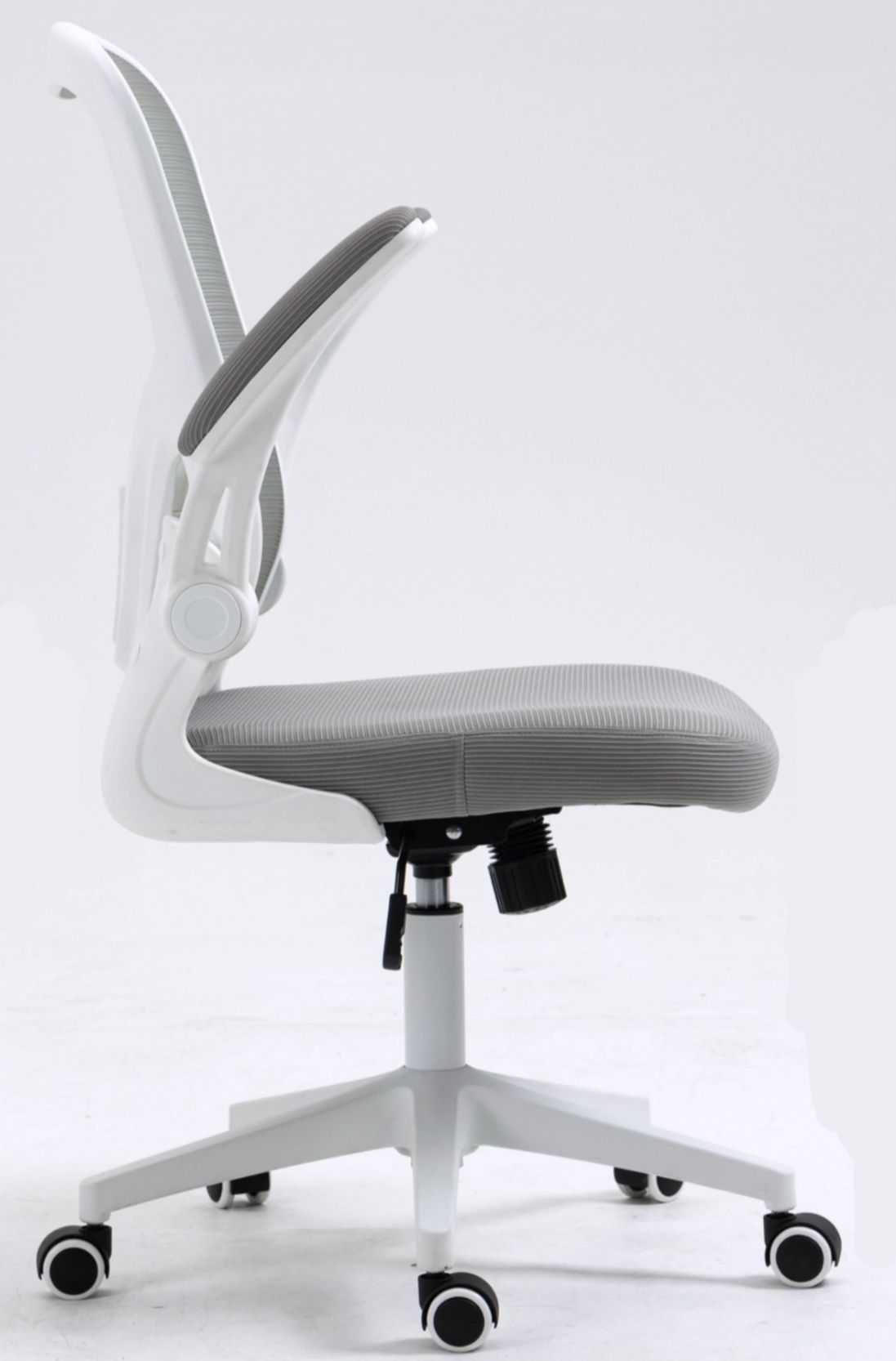 Офис стол Rollo Grey, Сив с Бяла основа