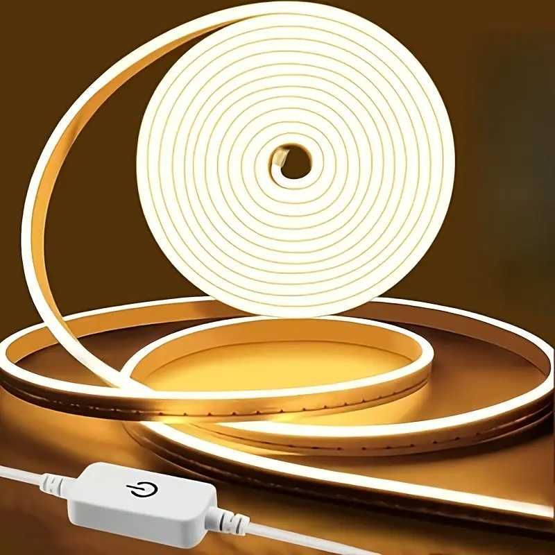 Неонова LED лента димируема светодиодна лента топла бяла водоустойчива