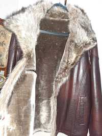 Кожаная куртка(Дублёнка) . С мехом натуральным