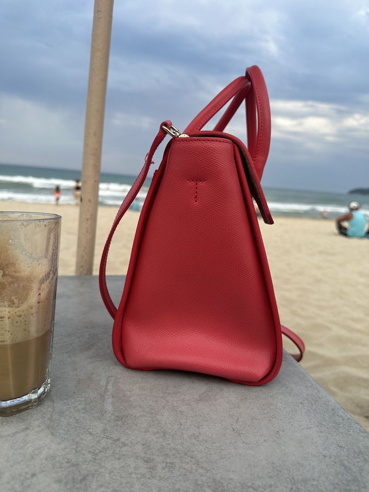 Чанти Фурла Чанта Furla Като Нова Естествена Кожа Страхотен Цвят