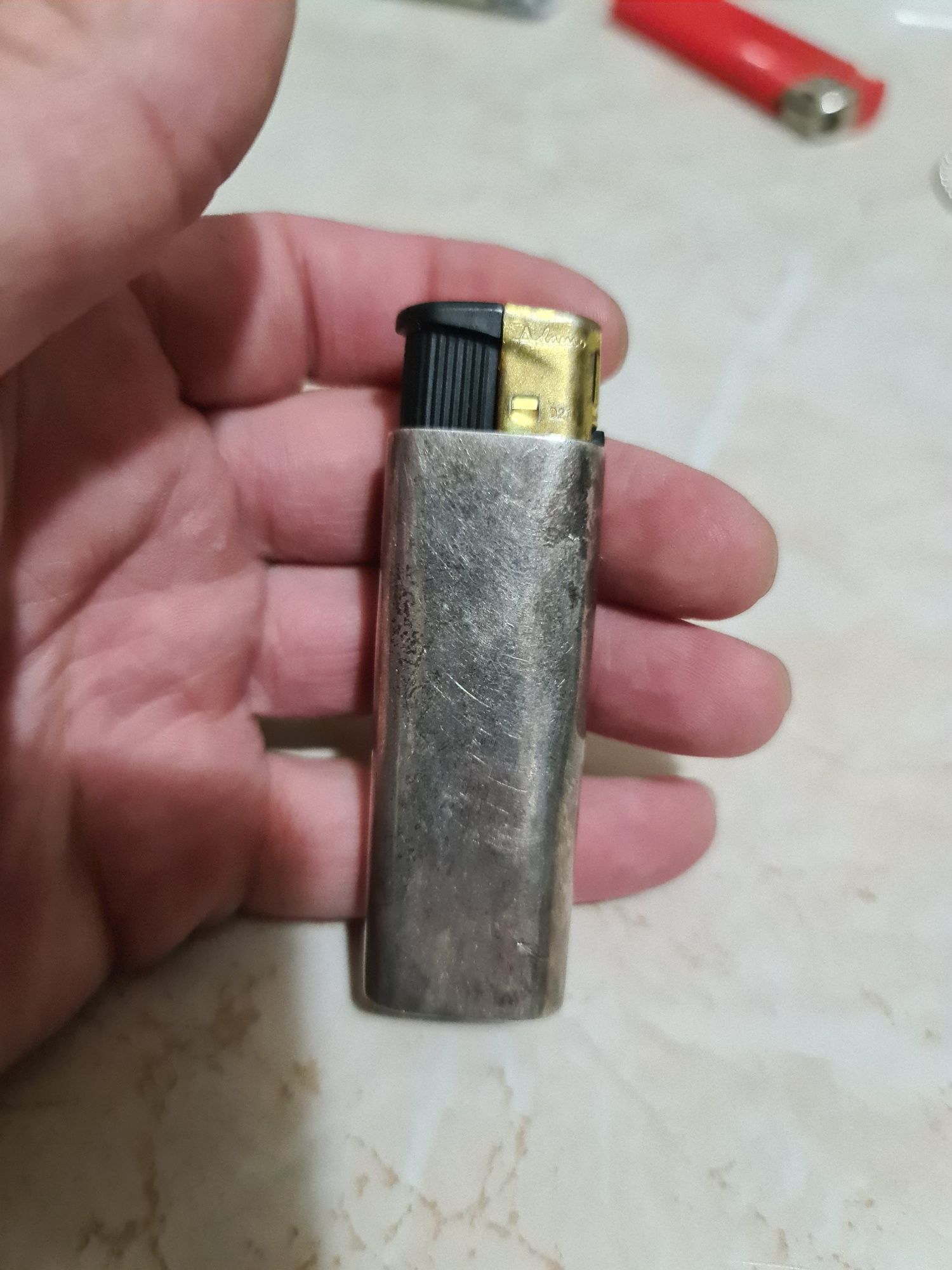 Superba carcasa etui bricheta argint 950 Peru ,zeu,stare foarte buna