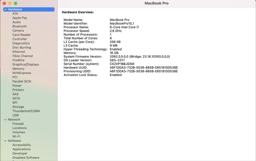 Apple MacBook Pro 2018 15 inch