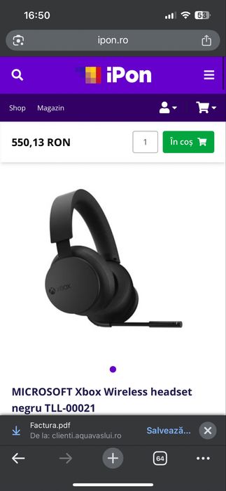 Casti gaming hyperX xbox