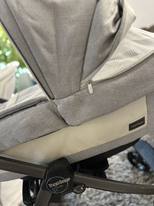 Pachet: cariucior Peg Perego 3in1, scaun auto isofix, cadita cu suport