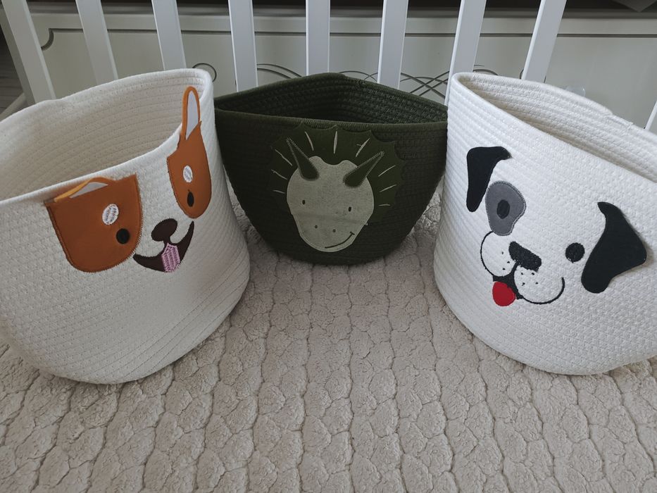 Плетённые корзины для хранения игрушек ( за все 4500)