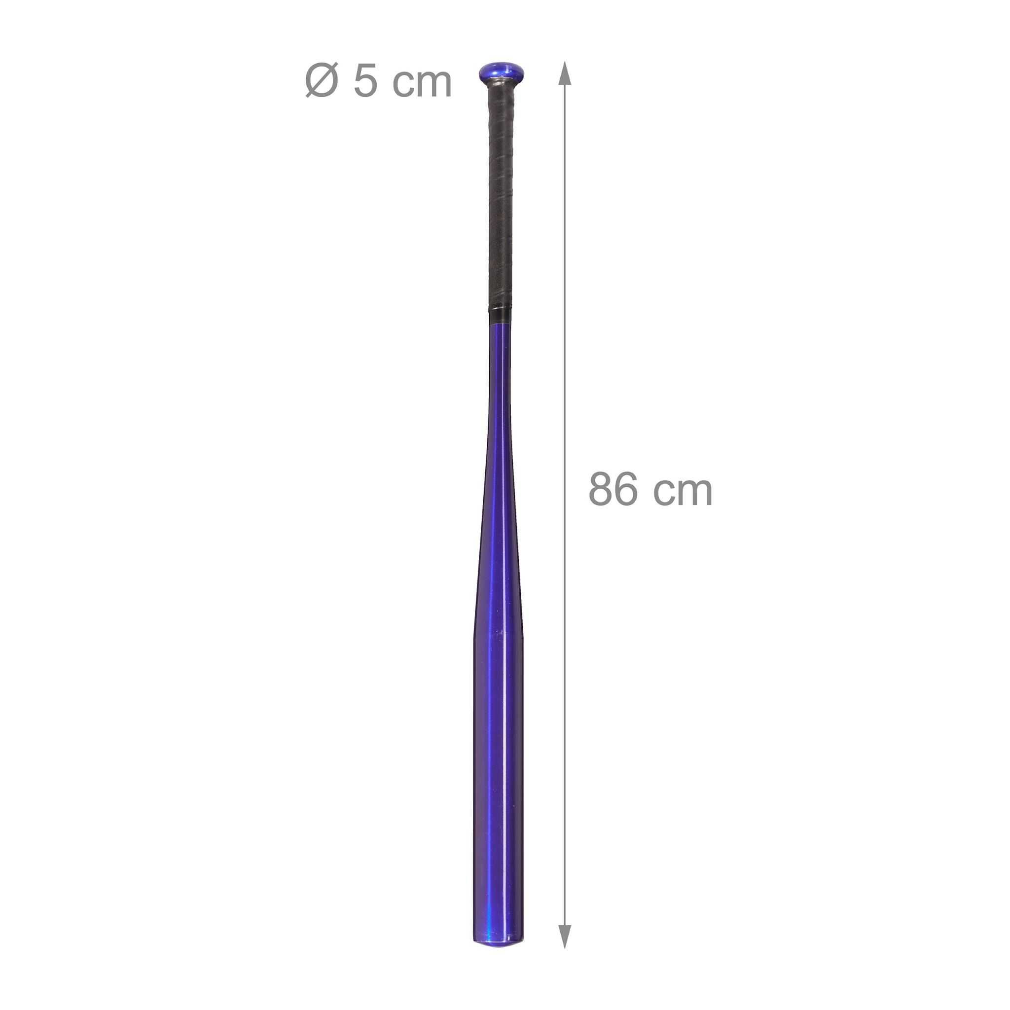 Bata baseball aluminiu usoara maner anti-alunecare albastru 34in 86cm