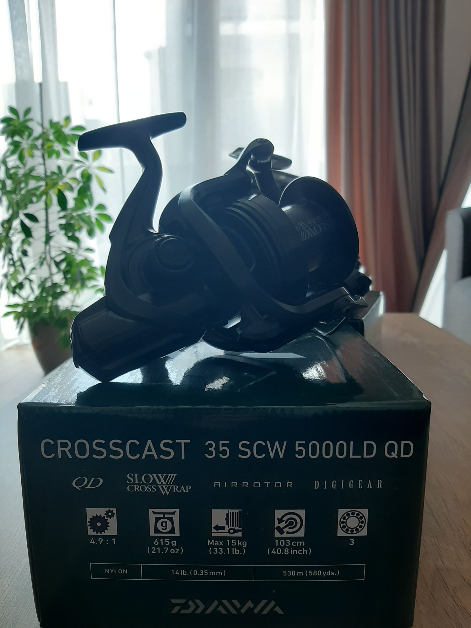 Mulinete crap Daiwa Crosscast 35 SCW 5000LD QD, 530m-0.35mm, NOI