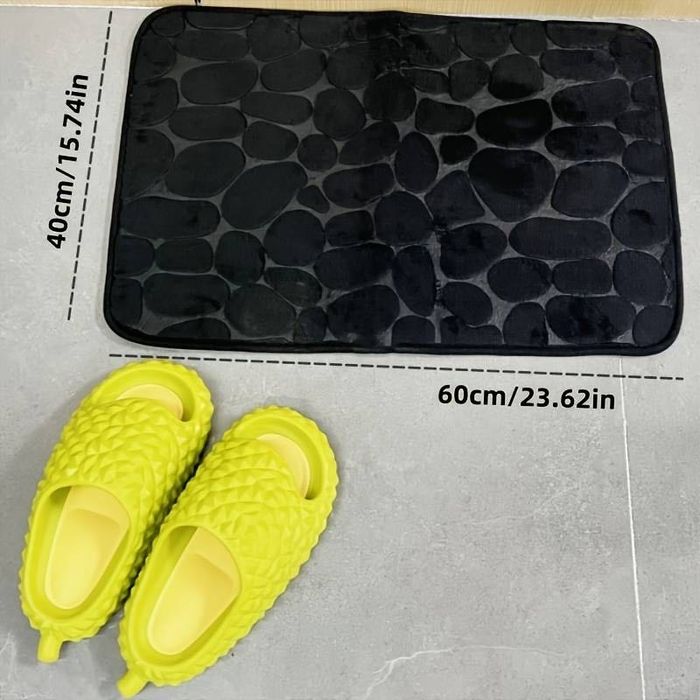 Covoraș de baie cu pietricele de culoare mixtă, cu absorbție rapidă