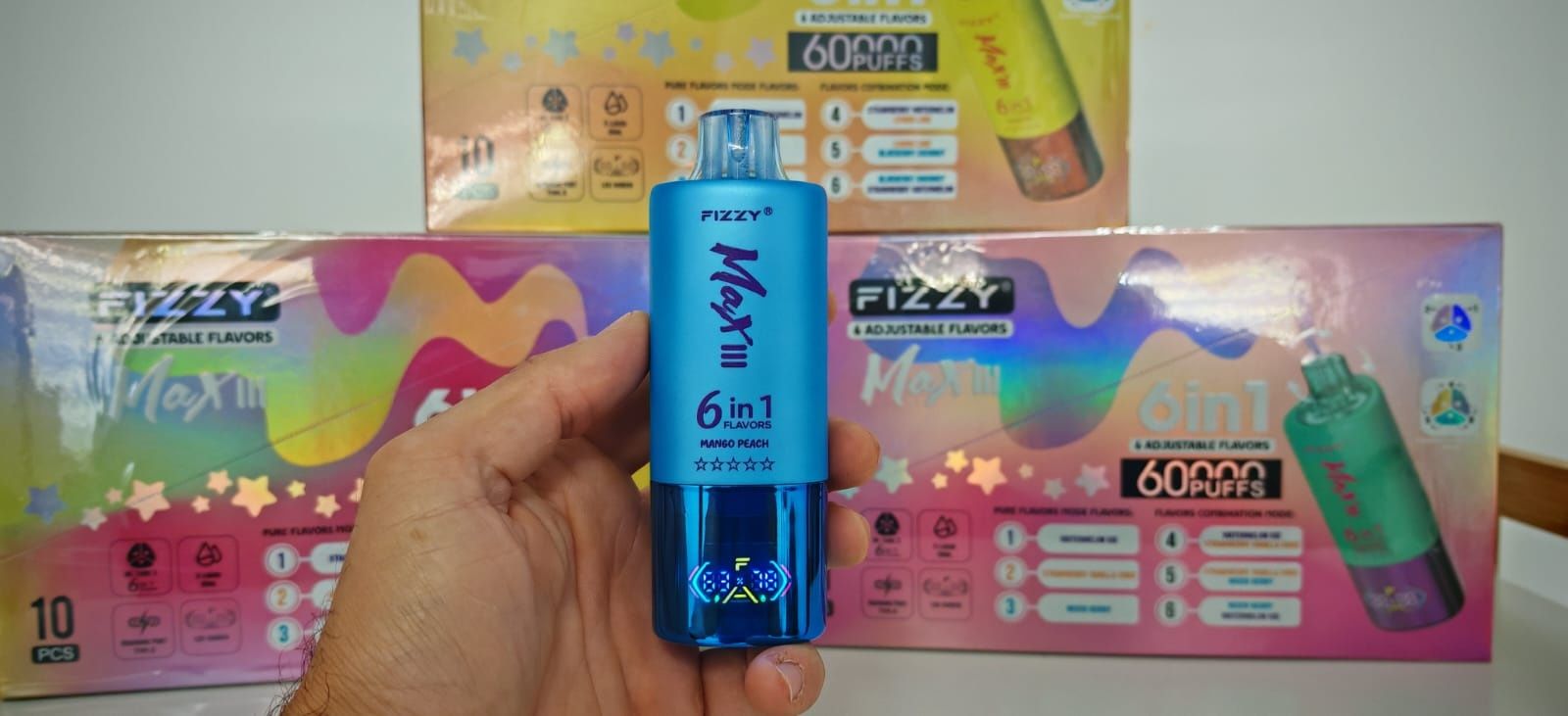 Vape 60.000 Puffs 6 arome in 1 Display Reincarcabil