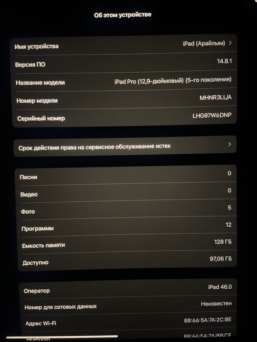 iPad Pro 12,9 5го поколения