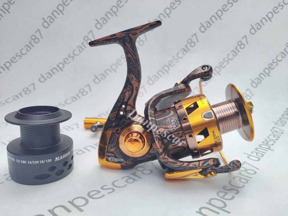 SET 4 Lansete 3,30m KOMODO  3,75LBS SI 4 Mulinete WIND BLADE MA6000