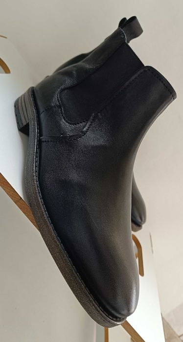 Ghete chelsea 42 plain toe Vera Pelle piele naturala moale