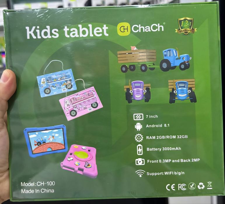 Bolalar plansheti ChaCh Ch-100, Qalin Chixolli, Детский умный планшет