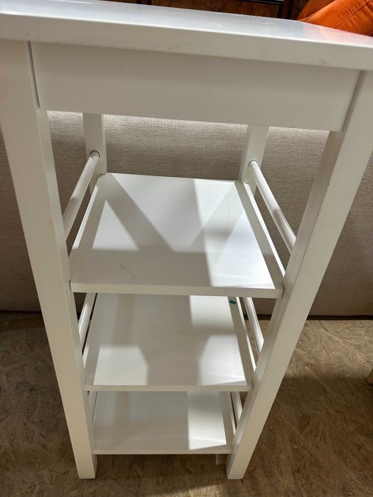 Set Masa de bar cu 2 scaune albe Mobexpert din lemn masiv