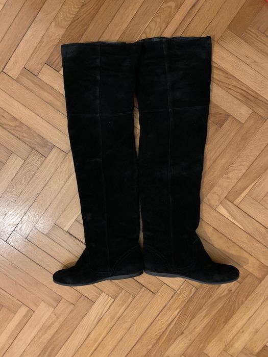 Cizme ALDO lungi piele intoarsa naturala